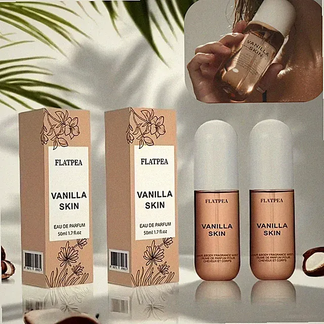 2 PCK- Vanilla Coconut Body Spray Alcohol Free Perfume Long Lasting Fragrance