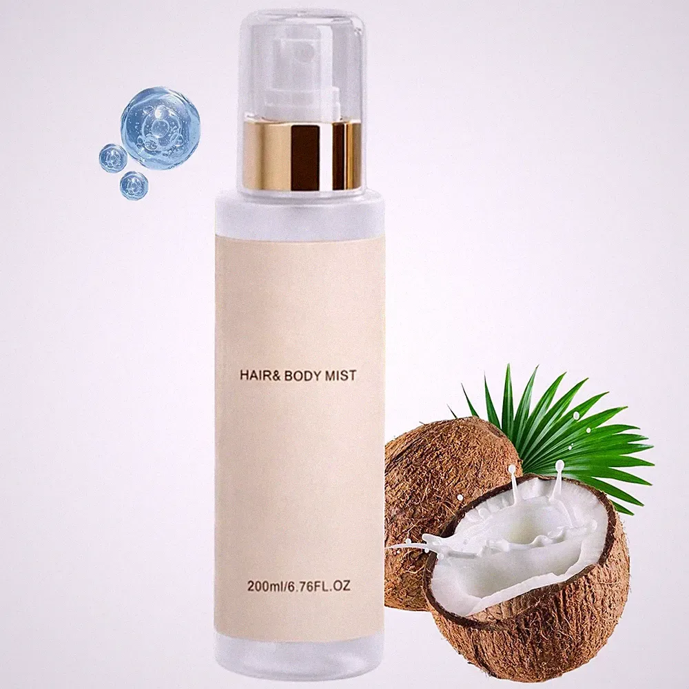 200ml Vanilla Coconut Body Spray Fragrance Mist Alcohol-Free Vegan Cruelty-Free