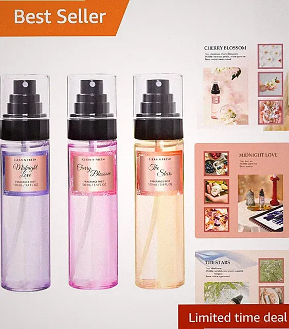 Body Spray for Women, Body Mist, Fragrance Mist Gift Sets, Pack of 3, Each 3....