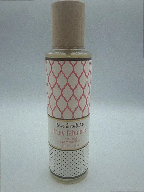 Love & Nature Truly Fabulous Body Mist Spray Perfume DISCONTINUED HTF NEW 8 Oz