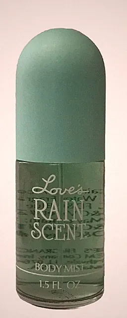 2 Bottles Love’s by MEM Rain Scent Body Mist Spray 1.5 fl oz glass bottle 90s