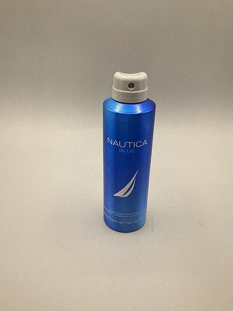 Nautica Blue Deodorizing Body Spray Men's Long Lasting Jasmine Fragrance 6 fl oz