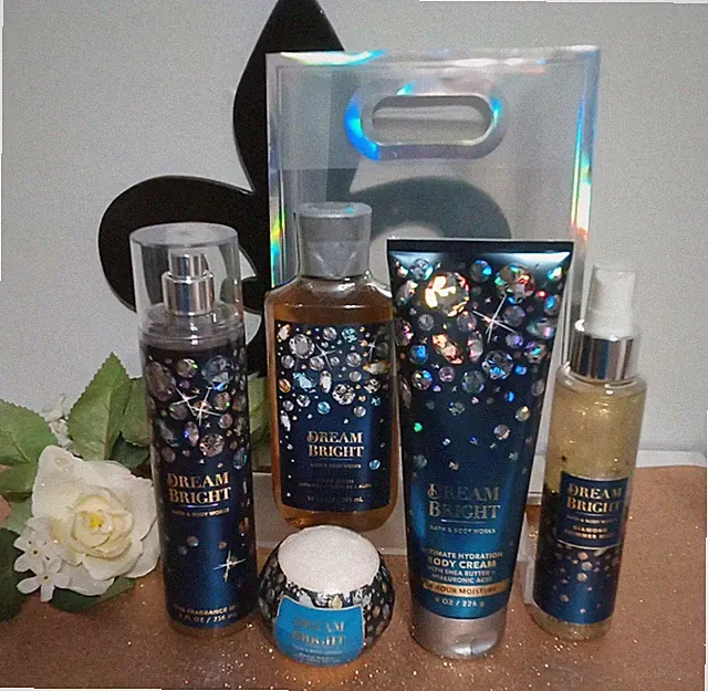 Rare Bath & Body Works Dream Bright 5pc Set with Gift Bag retired scent!
